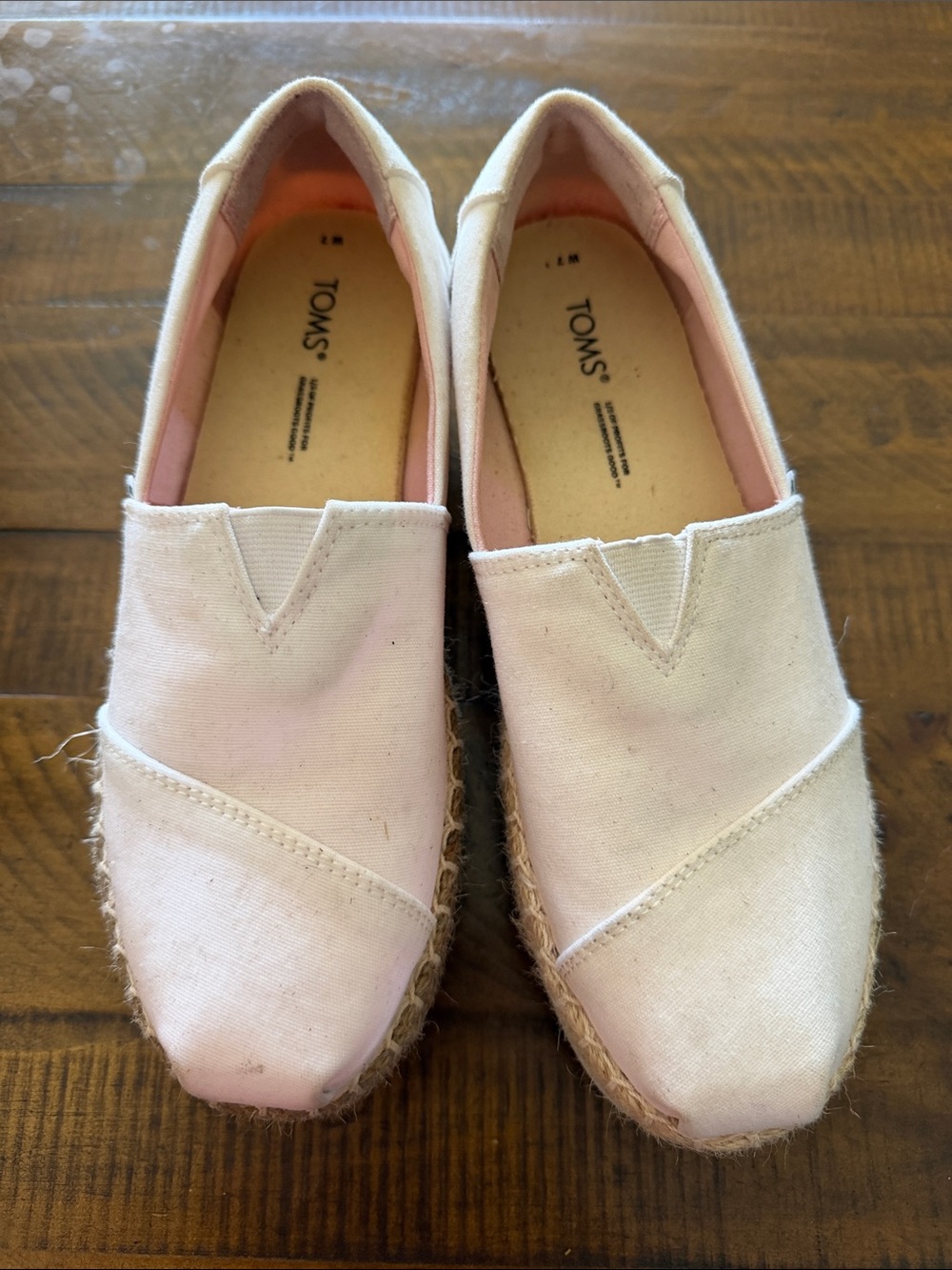 TOMS Women's Light Pink Canvas Espadrilles